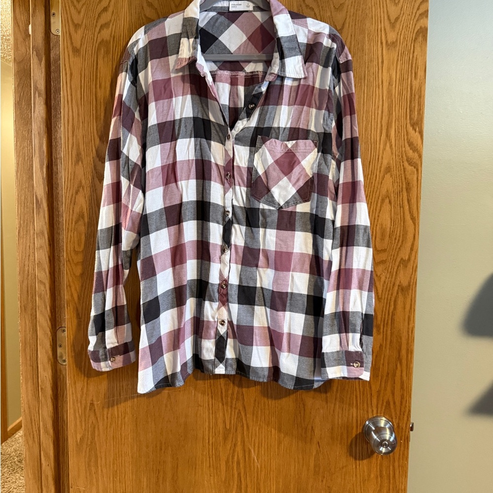 Maurices Multicolor Plaid Shirt